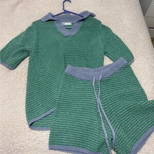 Zara Green and Blue Women's Set